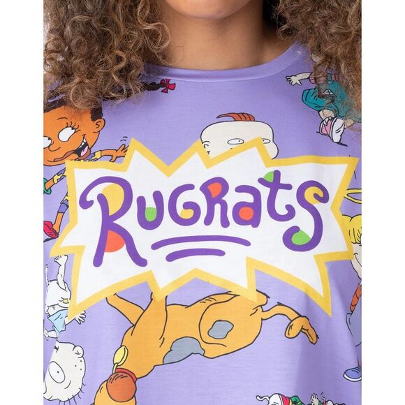 Rugrats Womens/Ladies All-Over Print Short Pyjama Set / Purple - Picture 5 of 5
